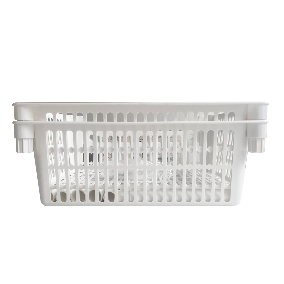 ランドリーバスケット 2段 シルキーワゴン ( ランドリーワゴン スリム ランドリー バスケット キャスター付き 収納 日本製 洗濯カゴ 脱衣カゴ ランドリー収納 組立て簡単 キャスター 隙間収納 ホワイト )