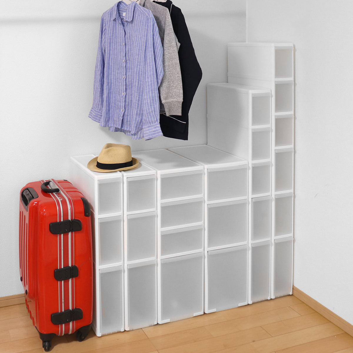 ストッカー ユニット 浅型 170S スリムストレージ用 高さ9.5cm 幅17cm ( キッチン収納 隙間収納 スリム ラック サニタリー プラスチック製 シンク横収納 すき間収納 洗面所 脱衣所 キッチン 収納 パーツ カスタマイズ )