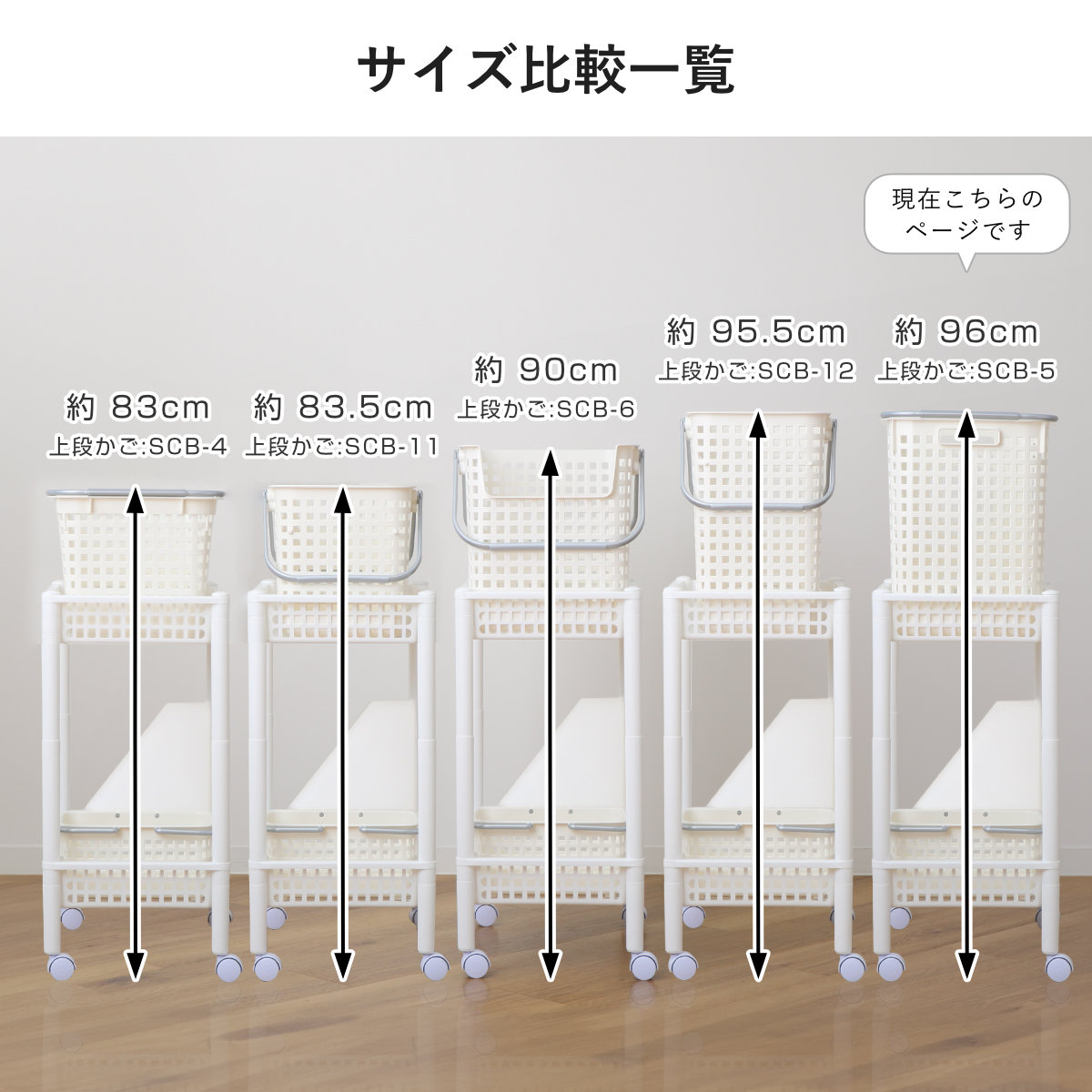 ランドリーワゴンセット バスケットタイプ SCB-5 ( ランドリーワゴン ランドリーバスケット ファイルケース 4点セット セット 洗濯かご 脱衣かご 洗濯グッズ ワゴン バスケット 収納 ランドリー 洗濯物入れ 洗面所 脱衣所 洗濯用品 ) 【オールホワイト】 オールホワイト