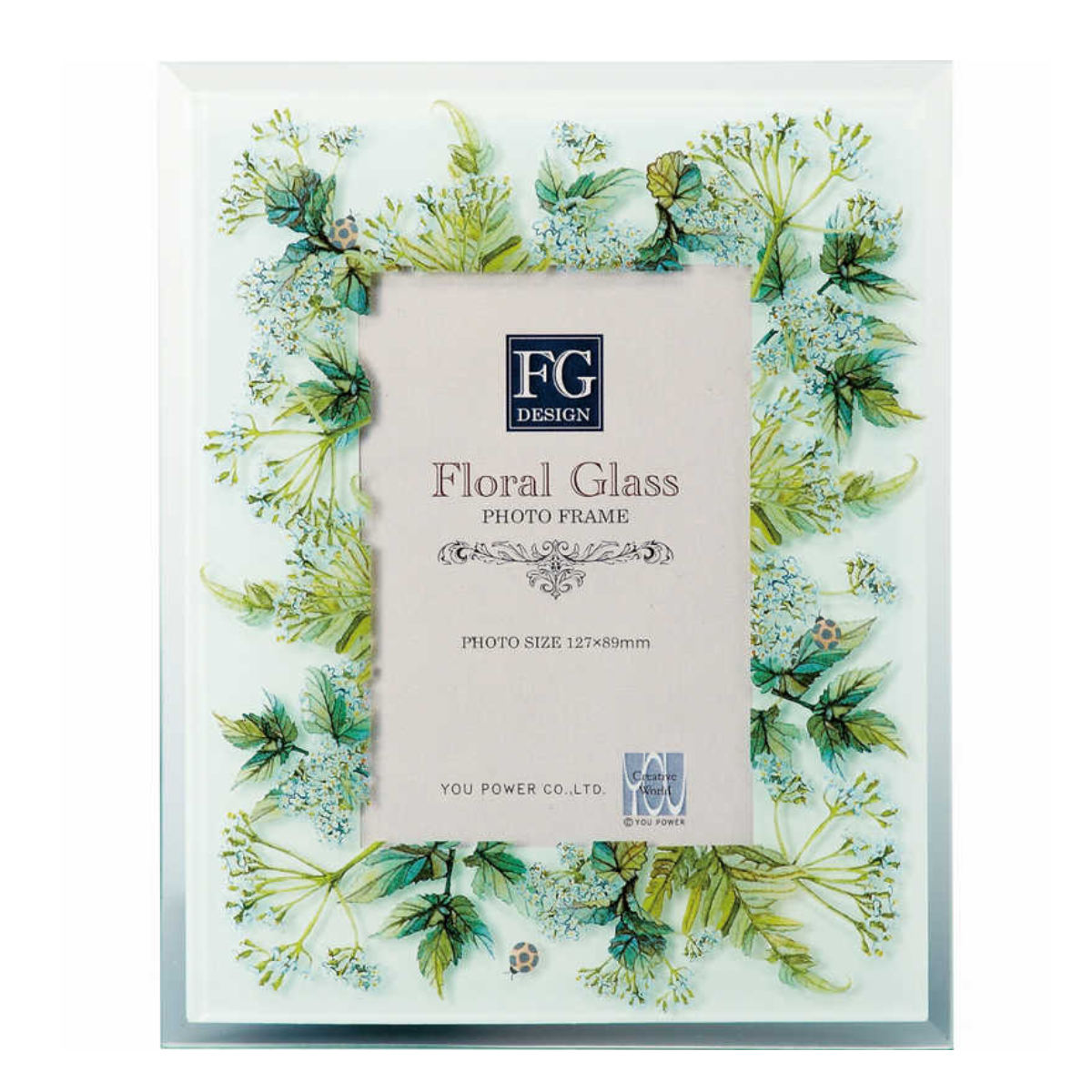 フォトフレーム FGデザイン L判 ボタニカル ガラス ( フォトスタンド 写真立て 写真たて 写真入れ フォト フレーム スタンド 縦横 水彩画 フラワー l判 写真フレーム アートフレーム 卓上 おしゃれ かわいい プレゼント お祝い ) 【ネイチャーイエロー】 ネイチャーイエロー