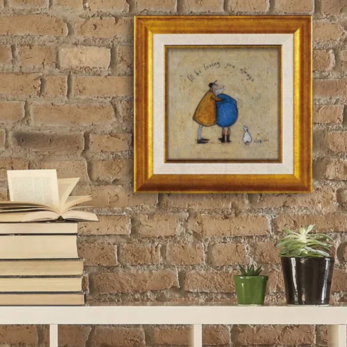 アートパネル サムトフト 23.5×23.5cm ゴールド ( 絵画 絵 アート インテリア 額 額入り 壁掛け 犬 動物 虹 ポスター アートフレーム アートポスター ウォールアート パネル 額付き 額縁 正方形 スクエア 壁飾り リビング ) 【うまくいくさ】 うまくいくさ