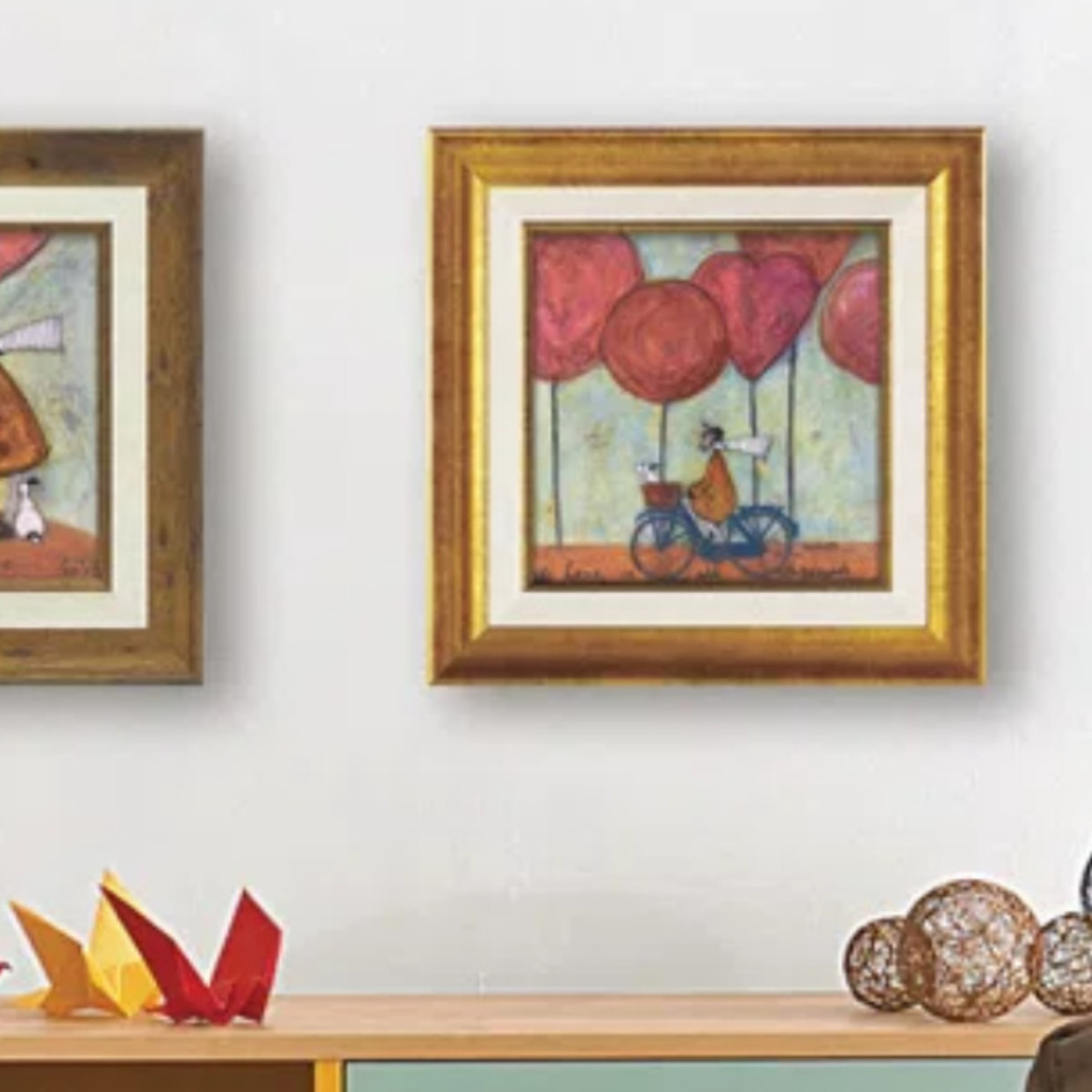 アートパネル サムトフト 23.5×23.5cm ゴールド ( 絵画 絵 アート インテリア 額 額入り 壁掛け 犬 動物 虹 ポスター アートフレーム アートポスター ウォールアート パネル 額付き 額縁 正方形 スクエア 壁飾り リビング ) 【うまくいくさ】 うまくいくさ