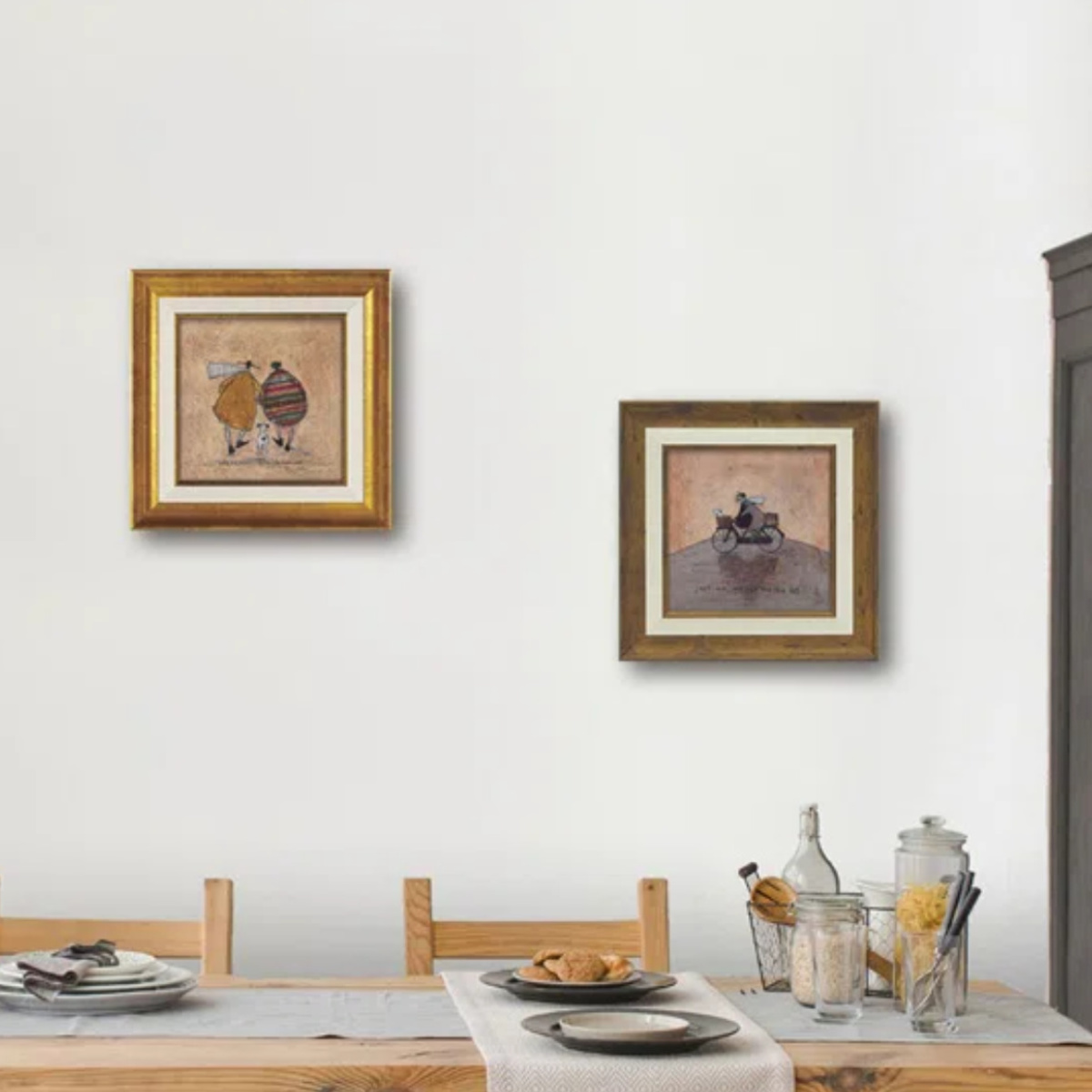 アートパネル サムトフト 23.5×23.5cm ゴールド ( 絵画 絵 アート インテリア 額 額入り 壁掛け 犬 動物 虹 ポスター アートフレーム アートポスター ウォールアート パネル 額付き 額縁 正方形 スクエア 壁飾り リビング ) 【うまくいくさ】 うまくいくさ