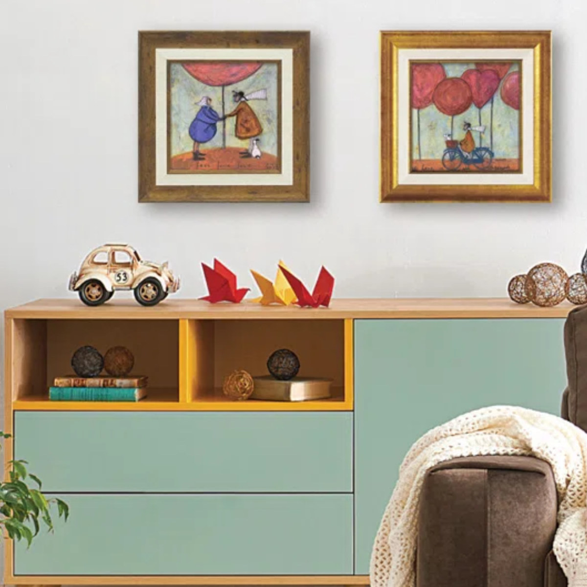 アートパネル サムトフト 23.5×23.5cm ゴールド ( 絵画 絵 アート インテリア 額 額入り 壁掛け 犬 動物 虹 ポスター アートフレーム アートポスター ウォールアート パネル 額付き 額縁 正方形 スクエア 壁飾り リビング ) 【うまくいくさ】 うまくいくさ