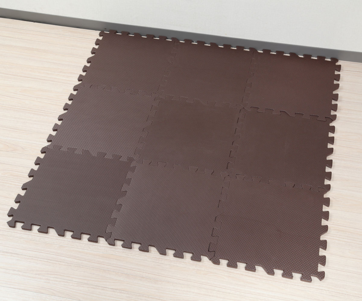 ジョイントマット 9枚入 0.5畳分 防音タイプ 30×30cm ( マット フロアマット 防音マット ジョイント パズルマット 防音 洗える 消臭 滑り止め 子ども お年寄り 高齢 9枚 30cm ) 【ベージュ】 ベージュ