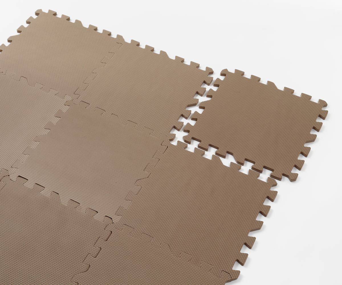 ジョイントマット 9枚入 0.5畳分 防音タイプ 30×30cm ( マット フロアマット 防音マット ジョイント パズルマット 防音 洗える 消臭 滑り止め 子ども お年寄り 高齢 9枚 30cm ) 【ベージュ】 ベージュ