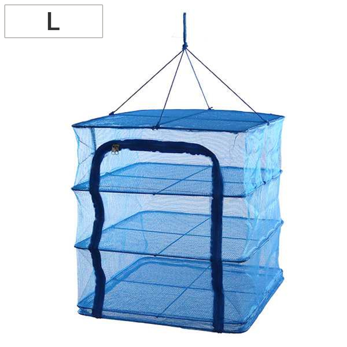 万能干しかご 3段 L 50x50x55cm ( ほしかご 干しかご 乾物ネット 干し網 一夜干し 干物 野菜干し ドライフルーツ 防虫 天日干し 虫除けネット 虫よけネット 折り畳み )