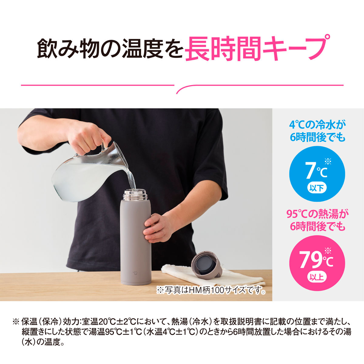 象印 水筒 1L ステンレスマグ ハンドルタイプ SU-DA100 ( ZOJIRUSHI シームレスせん 直飲み 保温 保冷 食洗機対応 スポーツドリンク対応 マグボトル 食洗機OK 洗いやすい ステンレス ステンレスボトル 魔法瓶 パッキン一体 ) 【ミネラルグレー】 ミネラルグレー