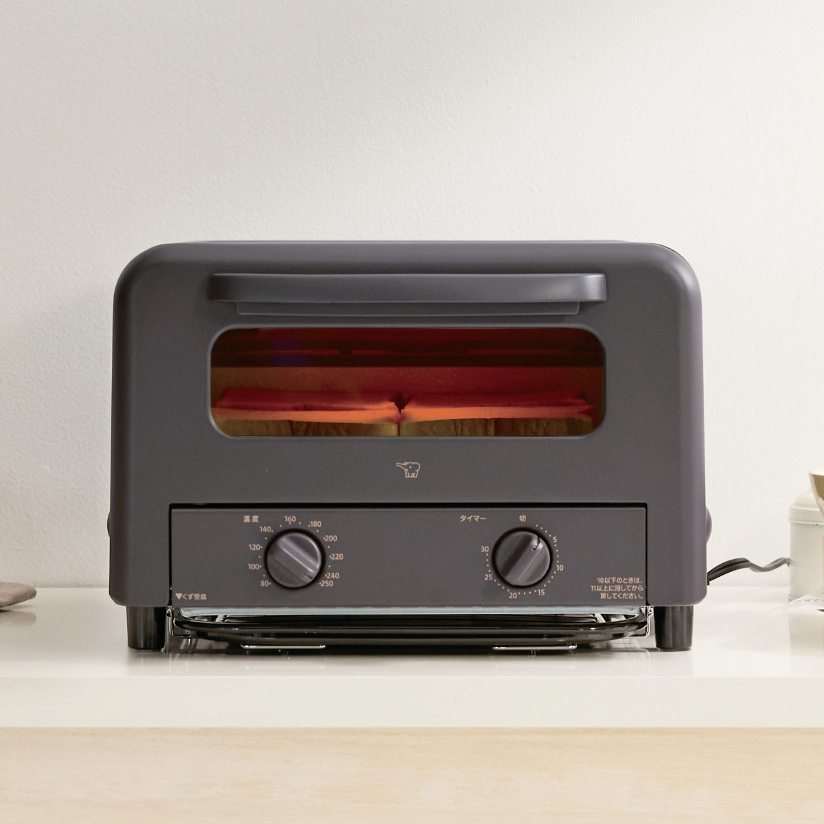 象印 オーブントースター 4枚 ( ZOJIRUSHI 象印マホービン オーブン トースター 受け皿付き 4枚焼き トレイ付き タイマー 温度調節 食パン ピザ 朝食 掃除しやすい おしゃれ キッチン家電 調理家電 )