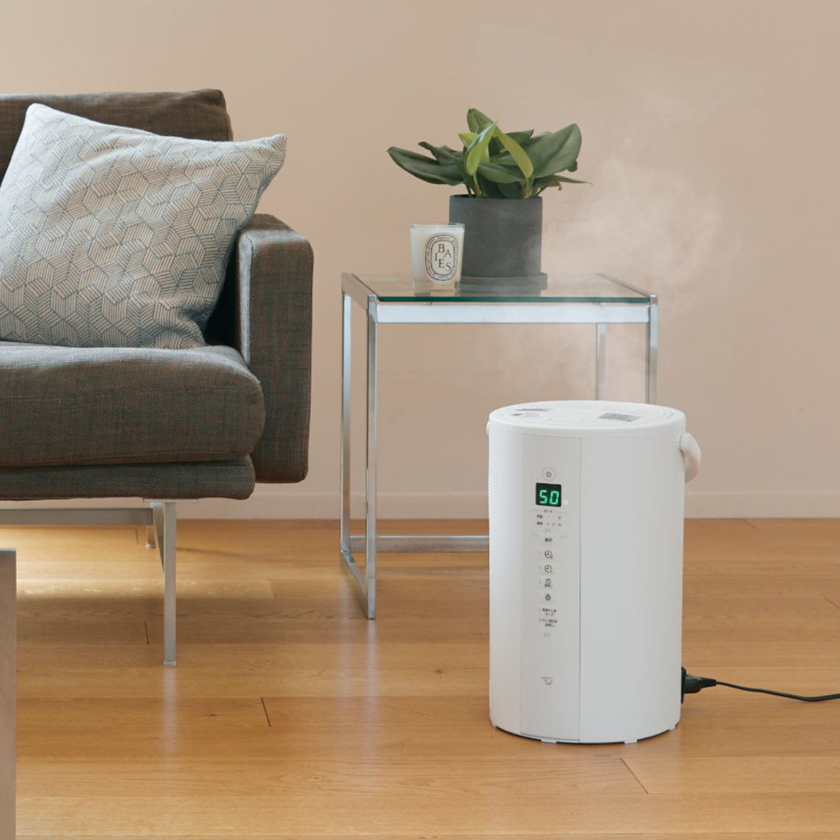 加湿器 4L 大容量 dショッピング |象印 加湿器 スチーム式 4L 弱モード搭載 広口容器