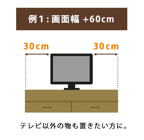 テレビ台サイズの目安　例1