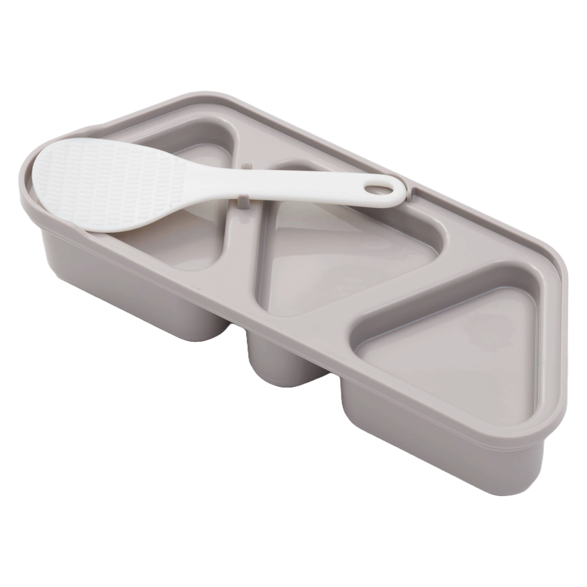 簡単のり巻きおにぎり君 おにぎり型 ( おむすび型 おにぎり おむすび 三角 型 抜き型 押し型 簡単 おにぎりメーカー おにぎりキット 三角おにぎり 三角おむすび 穴 お弁当 弁当 お弁当グッズ しゃもじ付き )