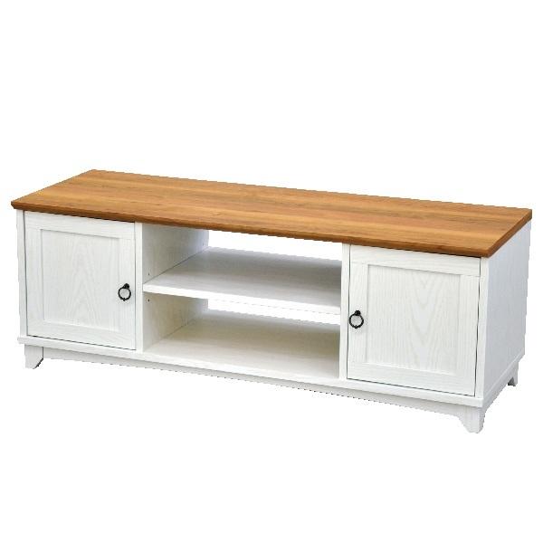 Dショッピング テレビ台 ローボード フレンチカントリー 白家具 Charlotte 幅117cm テレビボード テレビラック Tv台 Tvボード Tvラック ロータイプ 木製ボード リビング収納 木製 木目 カントリー 大人可愛い ホワイト 白 おしゃれ カテゴリ リビング収納