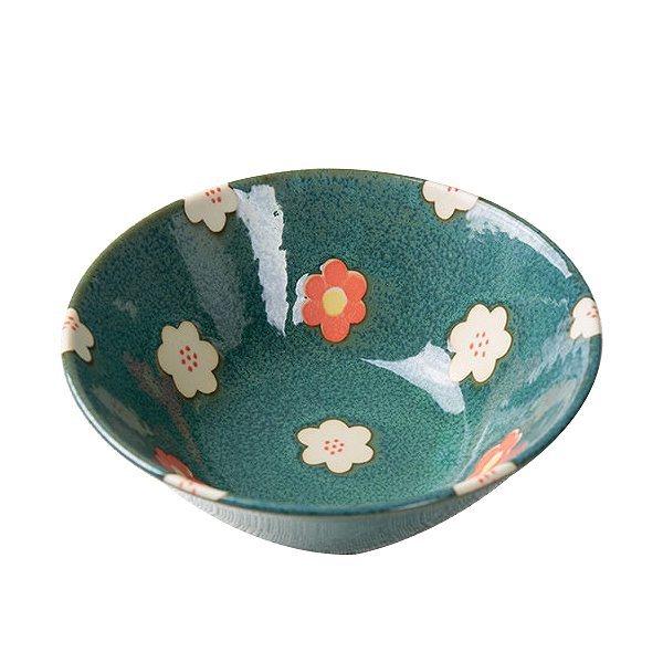 Dショッピング ボウル 14cm 洋食器 ノルディックフラワー 北欧 花柄 磁器 食器 美濃焼 日本製 同色3個セット 食洗機対応 電子レンジ対応 皿 小鉢 小皿 デザート デザートプレート お皿 丸皿 取り皿 取り分け皿 深皿 おしゃれ グリーン カテゴリ 食器の