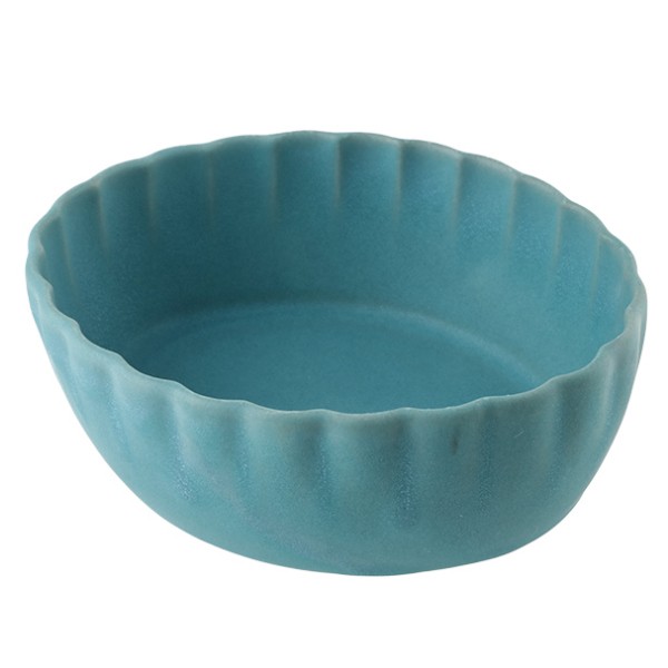 ボウル 14cm 輪花皿 花皿 花シリーズ 洋食器 陶器 日本製 ( 食洗機対応 電子レンジ対応 中鉢 サラダボウル 丸 輪花 花型 深皿 煮物鉢 デザートボウル 取り皿 副菜 おしゃれ かわいい 花びら 和モダン ) 【くじゃくあお】 くじゃくあお