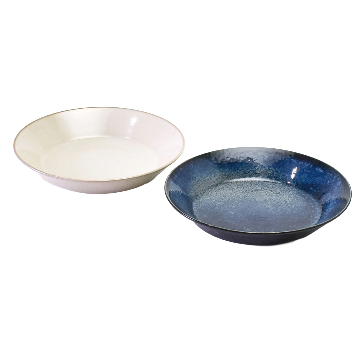 プレート ナチュラルカラー ペアセット パスタ皿 2枚入 ( 美濃焼 電子レンジ対応 食洗機対応 日本製 磁器 深型 皿 お皿 食器 おしゃれ ナチュラル 北欧風 和モダン )