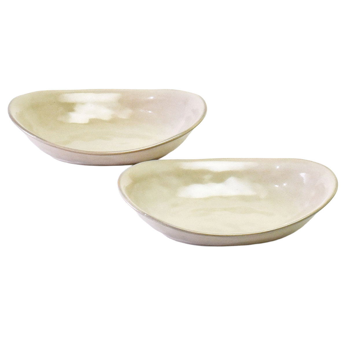 プレート ナチュラルカラー オーバル ペアセット 2枚入 ( 皿 お皿 ボウル 電子レンジ対応 食洗機対応 日本製 磁器 深型 食器 カレー皿 パスタ皿 おしゃれ ナチュラル 北欧風 和モダン )