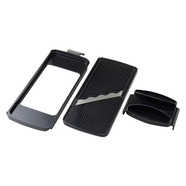 ステンレスバット・角型ザル専用スライサー 日本製 ( 千切り サラダ キャベツ せん切り器 せん切りスライサー 千切りスライサー 野菜スライサー ベジタブルスライサー キッチンツール ウェーブ状 波型 安全ホルダー付き )