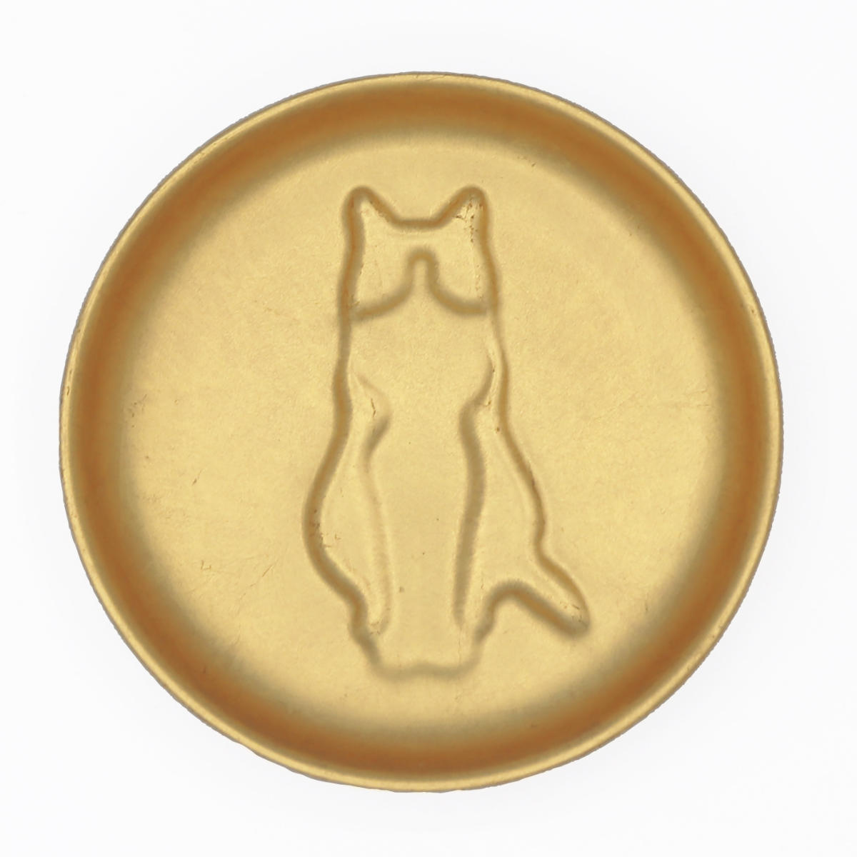 皿 金箔 ネコ 醤油皿 ( お皿 プレート 陶器 醤油 しょうゆ しょうゆ皿 ねこ 猫 かわいい おしゃれ 小皿 豆皿 日本製 ) 【すわる】 すわる