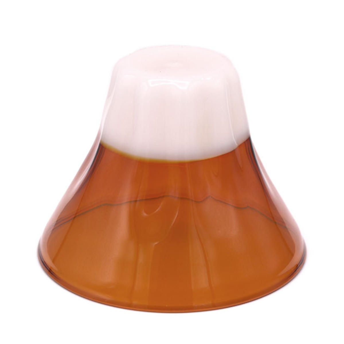 富士 杯 240ml ( ガラス 電子レンジ対応 食洗機対応 盃 酒器 酒 お酒 コップ おしゃれ かわいい 富士山 ) 【琥珀】 琥珀