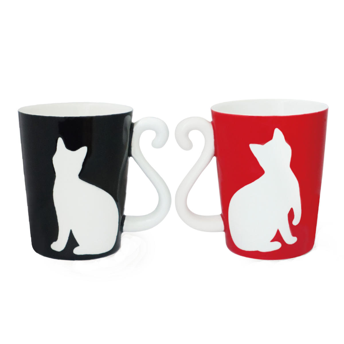 マグカップ 300ml ツインマグ リペル ペア ( 電子レンジ対応 食洗機対応 磁器 マグ コップ マグコップ 猫 ネコ ねこ ペアマグ ペアセット ペアコップ かわいい )
