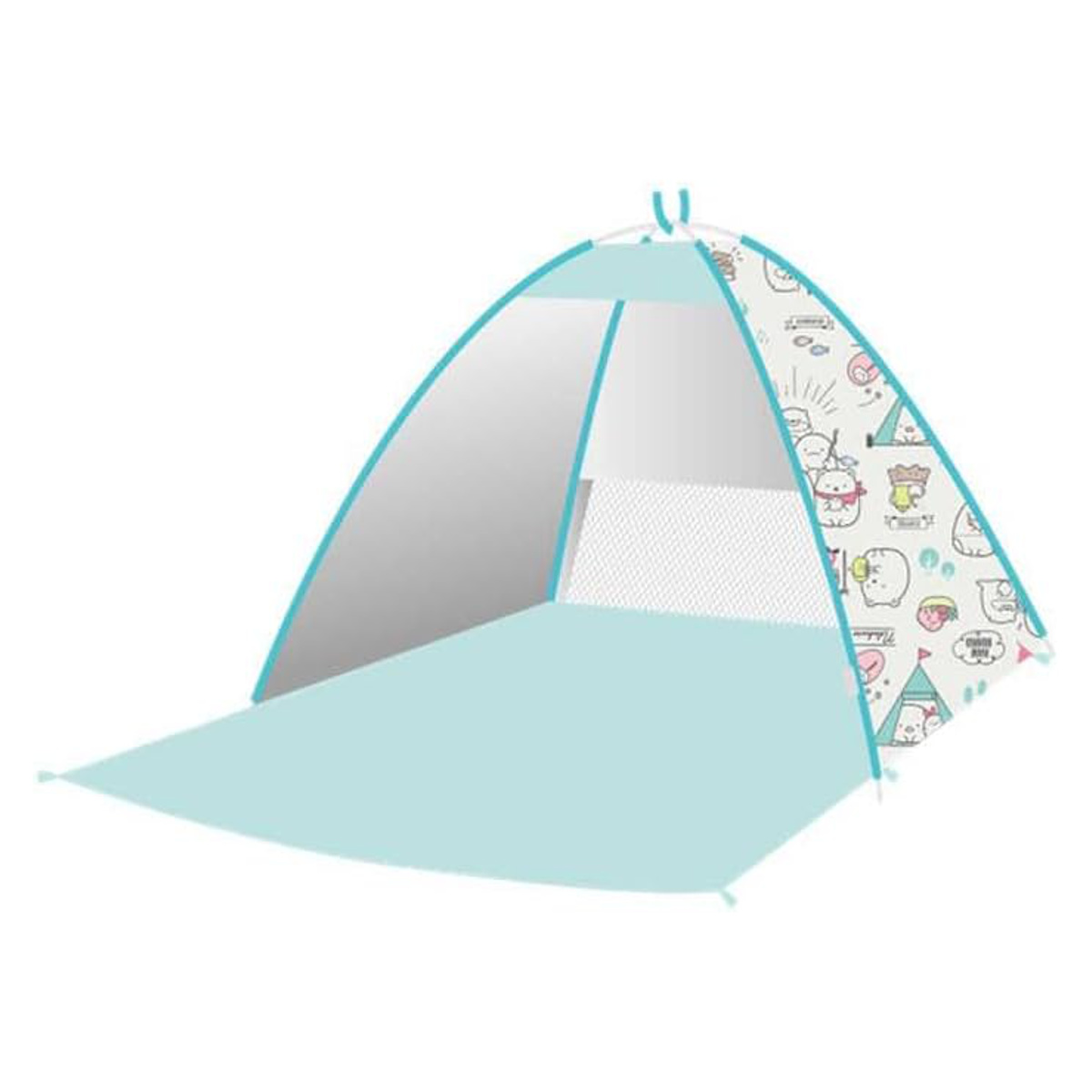 テント すみっコぐらし メッシュ付きポップアップテント ( 通気性 メッシュ仕様 バッグ付き アウトドア 海水浴 プール シェルター 収納バッグ付き ビーチテント 日除けテント おしゃれ )