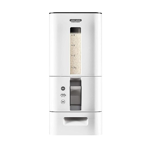 Dショッピング 米びつ S計量米びつ 12kg型 1合計量 プラスチック製 ライスストッカー 米櫃 10kg ライスボックス おすすめ こめびつ キッチン用品 キッチン収納 収納 お米 コメ 保存容器 12kg 1合 ホワイト カテゴリ 保存容器の販売できる商品