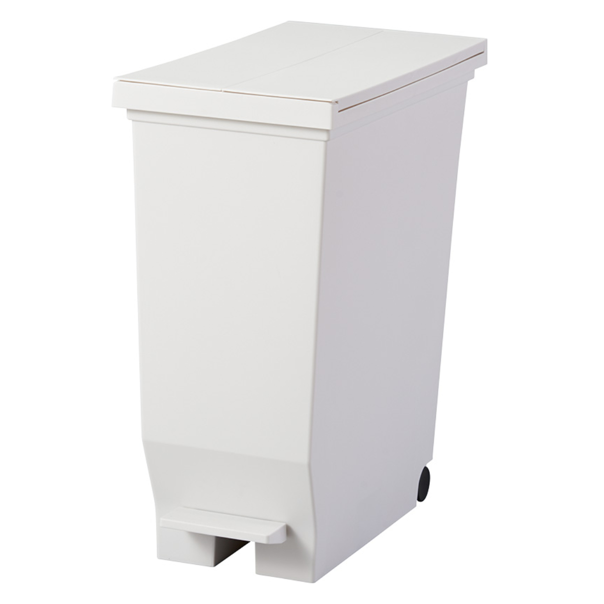 ゴミ箱 30L 同色2個セット エバン 両開きペダルペール ( ごみ箱 30リットル ダストボックス 両開き 棚下 スリム キッチン 分別 ふた付き おしゃれ カップボード カウンター下 バタフライ ホワイト ブラック ) 【ホワイト】 ホワイト