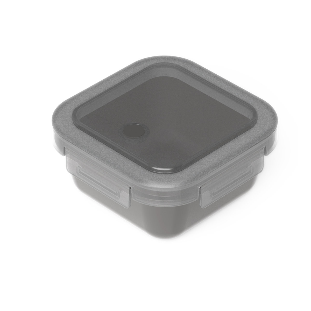 弁当箱 280ml ランタス 1段 パッキン一体型 ( デザートケース フルーツケース ランチボックス 抗菌加工 レンジ対応 食洗機対応 冷凍 レンジOK 食洗機OK お弁当 弁当 二段 仕切り付き 自動エア弁 4点ロック 大人 パッキン一体 ) 【アッシュグレー】 アッシュグレー