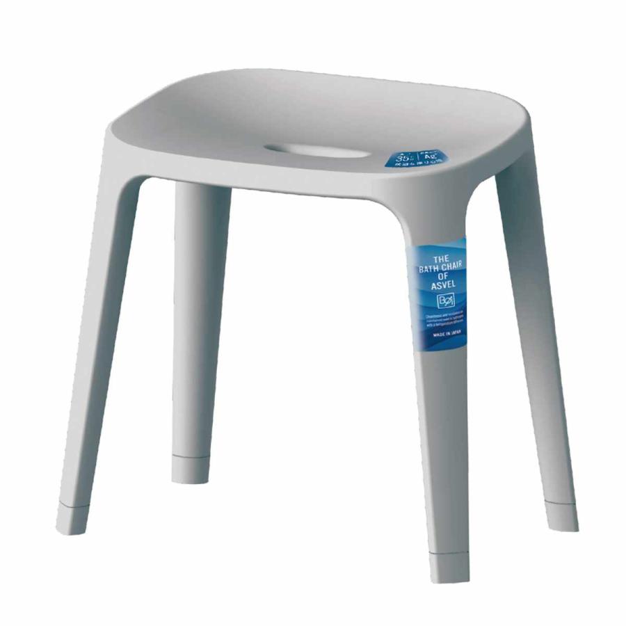 風呂椅子 バスチェアEX 35cm 銀イオン 日本製 ( 風呂いす バスチェア お風呂 腰掛け 座面高35 抗菌加工 風呂イス 椅子 4本脚 高さ35cm すべり止め ブラック ホワイト ベージュ グレー ) 【グレー】 グレー