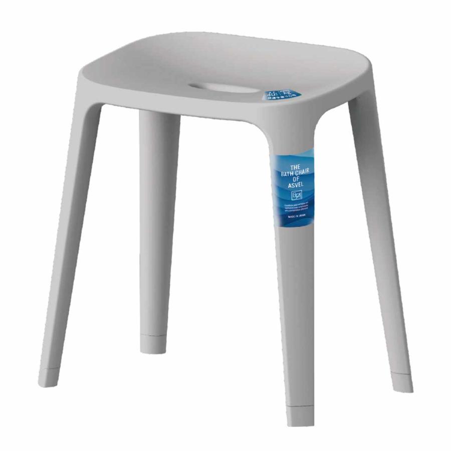 風呂椅子 バスチェアEX 40cm 銀イオン 日本製 ( 風呂いす バスチェア お風呂 腰掛け 座面高40 抗菌加工 風呂イス 椅子 4本脚 高さ40cm すべり止め ブラック ホワイト ベージュ グレー ) 【グレー】 グレー