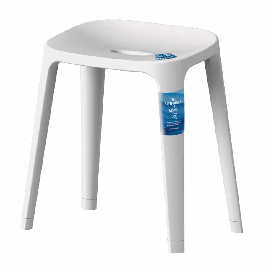 風呂椅子 バスチェアEX 40cm 銀イオン 日本製 ( 風呂いす バスチェア お風呂 腰掛け 座面高40 抗菌加工 風呂イス 椅子 4本脚 高さ40cm すべり止め ブラック ホワイト ベージュ グレー ) 【ホワイト】 ホワイト