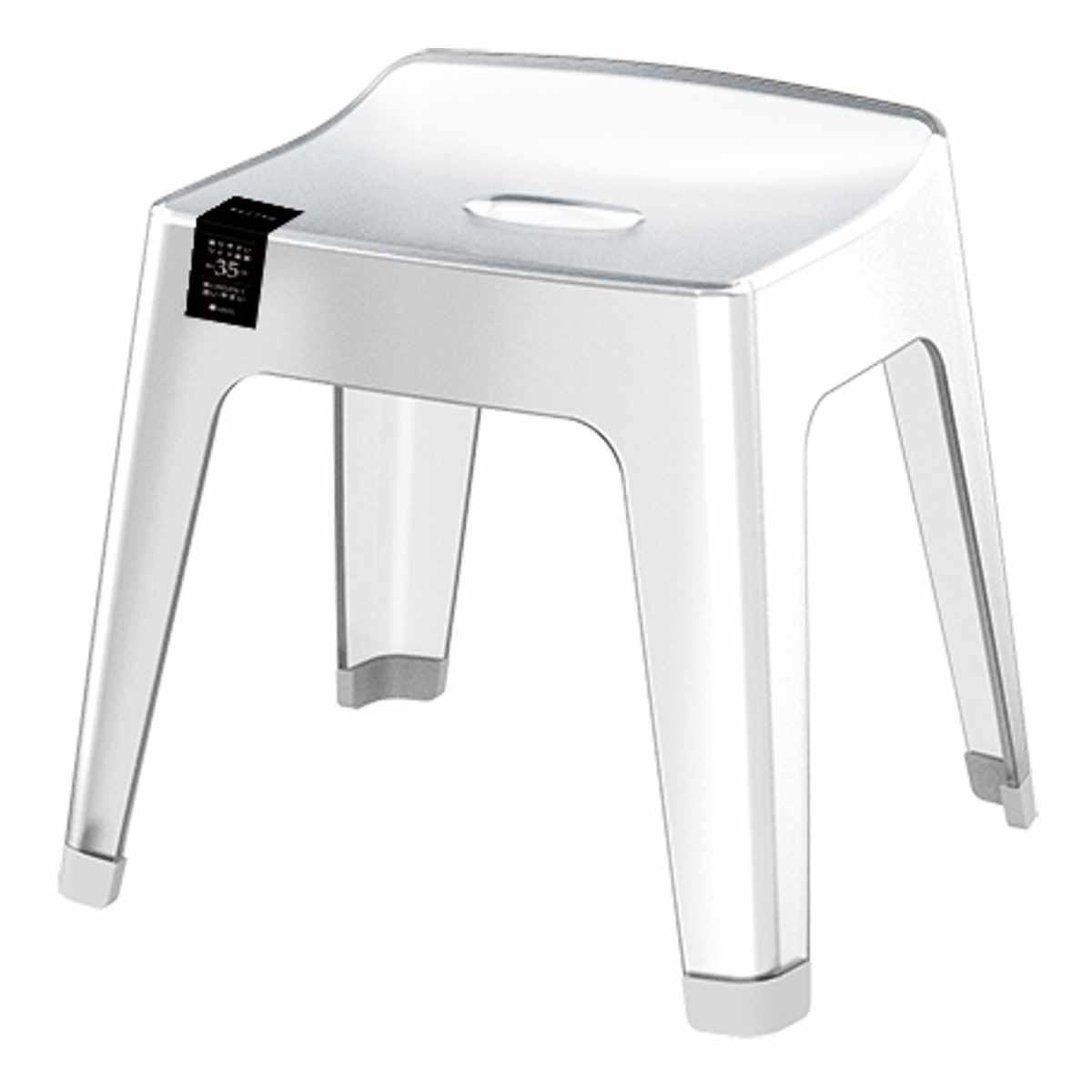 風呂椅子 レリッシュ 高さ35cm 日本製 ( 風呂イス 風呂いす バスチェア 35cm クリア 透明 お風呂 椅子 イス 高級感 おしゃれ 風呂 いす 腰掛け 浴室 入浴 すべり止め 丈夫 バスグッズ 無地 ) 【クリア】 クリア