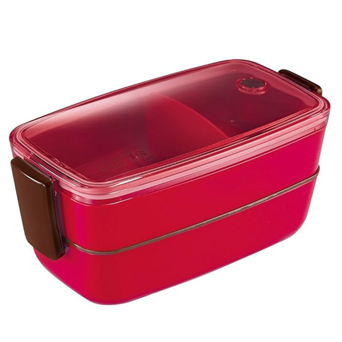 弁当箱 570ml Cランタス 2段ランチボックス ( お弁当箱 ランチボックス エア弁 レンジ対応 食洗機対応 女子 レンジOK 食洗機OK お弁当 弁当 二段 仕切り付き 自動エア弁 2点ロック 女性 大人 )