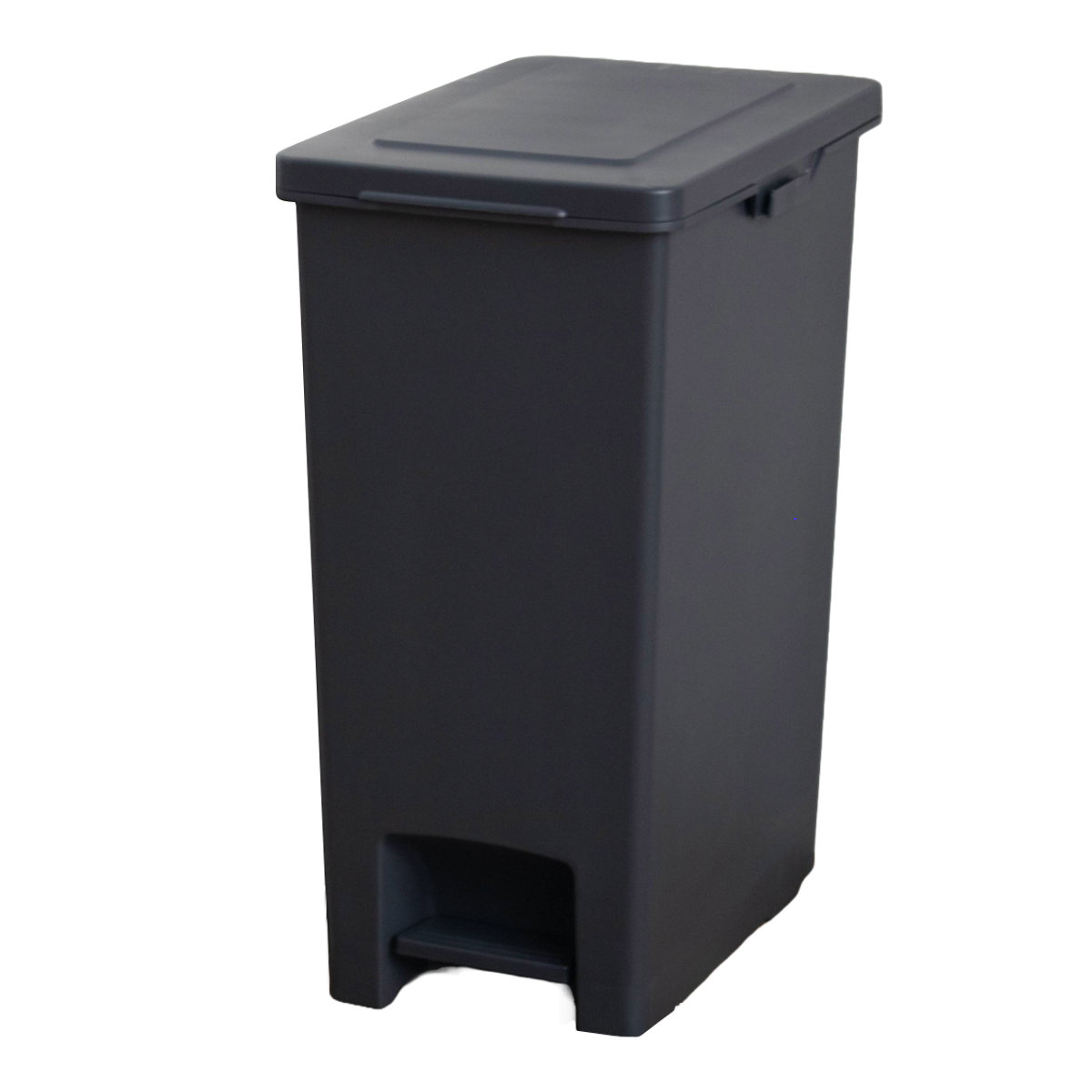 ゴミ箱 45L エバンペダルペール ペダル式 ( 45リットル スリム キッチン 分別 ごみ箱 ダストボックス ペダル シンプル 3分別 蓋つき 足踏み 縦型 プラスチック フタ付き 蓋付き 袋 見えない ペール おしゃれ 分別ゴミ箱 角型 ) 【ブラック】 ブラック