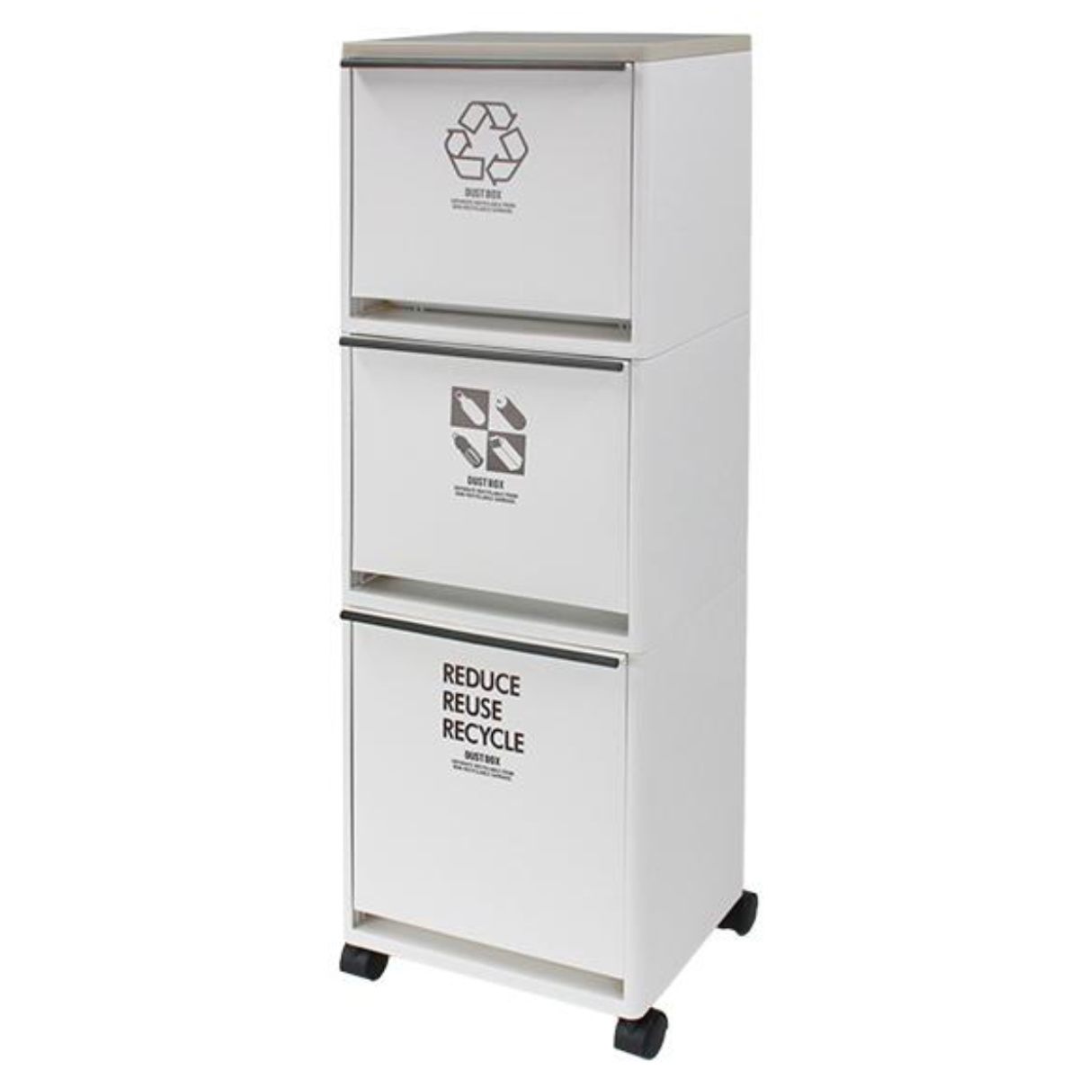 dショッピング |ゴミ箱 43L 3段 資源ゴミ 分別ワゴン ワイド （ ごみ箱