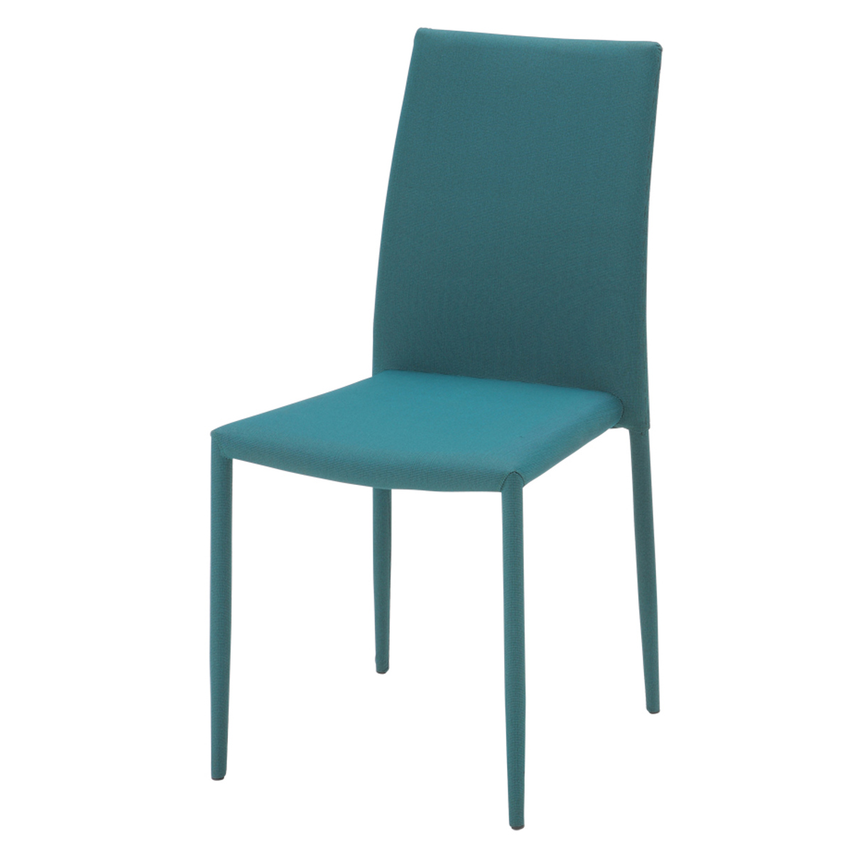 ダイニングチェア スタッキングチェア アシュリー 4脚セット ( 食卓 ダイニング チェア 椅子 セット 背もたれ ファブリック モダン 北欧 スタイリッシュ 完成品 カラー ) 【グリーン】 グリーン