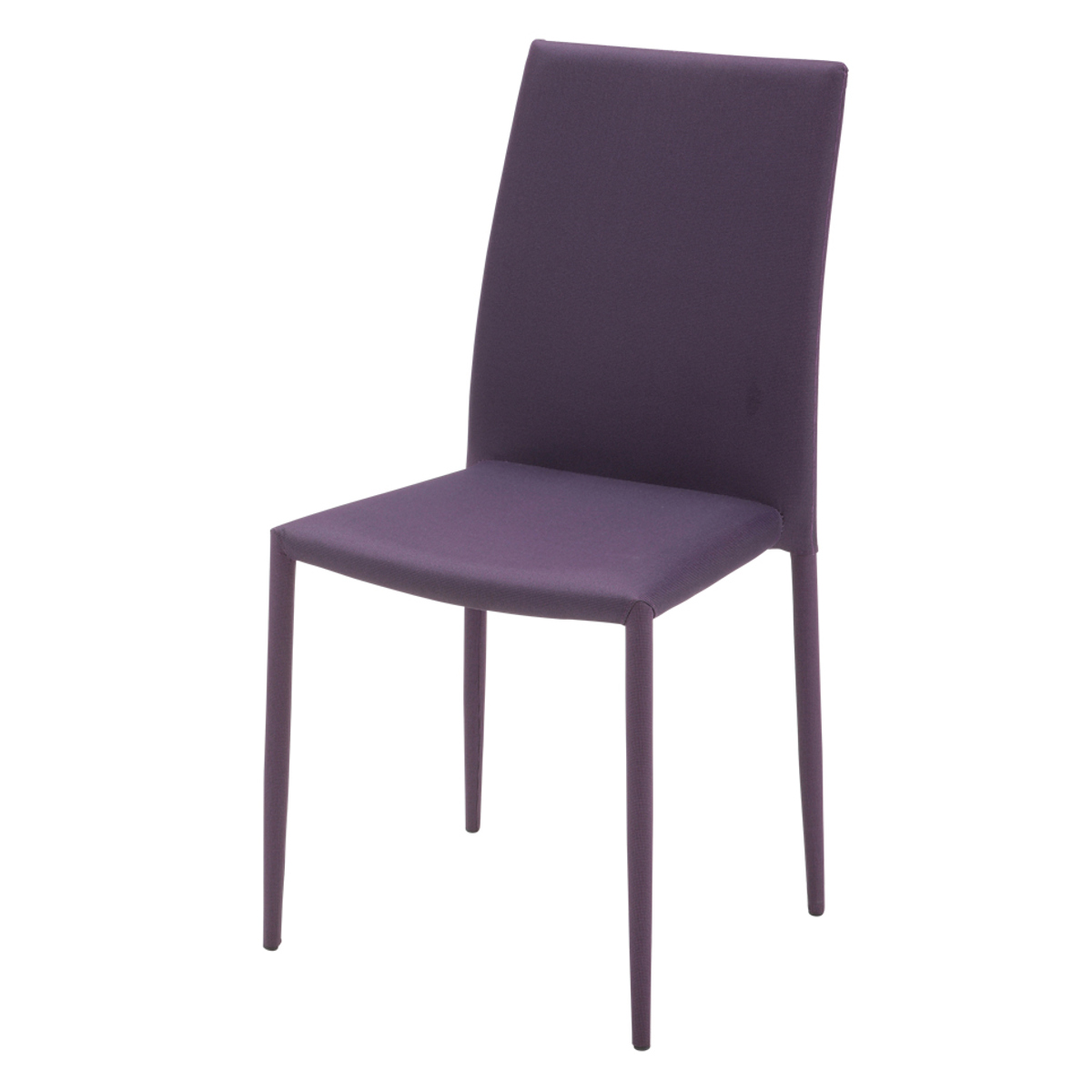 ダイニングチェア スタッキングチェア アシュリー 4脚セット ( 食卓 ダイニング チェア 椅子 セット 背もたれ ファブリック モダン 北欧 スタイリッシュ 完成品 カラー ) 【パープル】 パープル