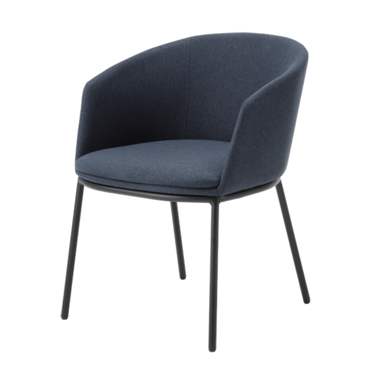 ダイニングチェア 座面高44.5cm NAVE 肘掛け付き ファブリック ( チェア ダイニング イス 食卓椅子 アームレスト 肘付き ウレタン 座り心地 快適 椅子 チェアー いす 食卓 リビング リビングチェア ) 【ダークブルー】 ダークブルー