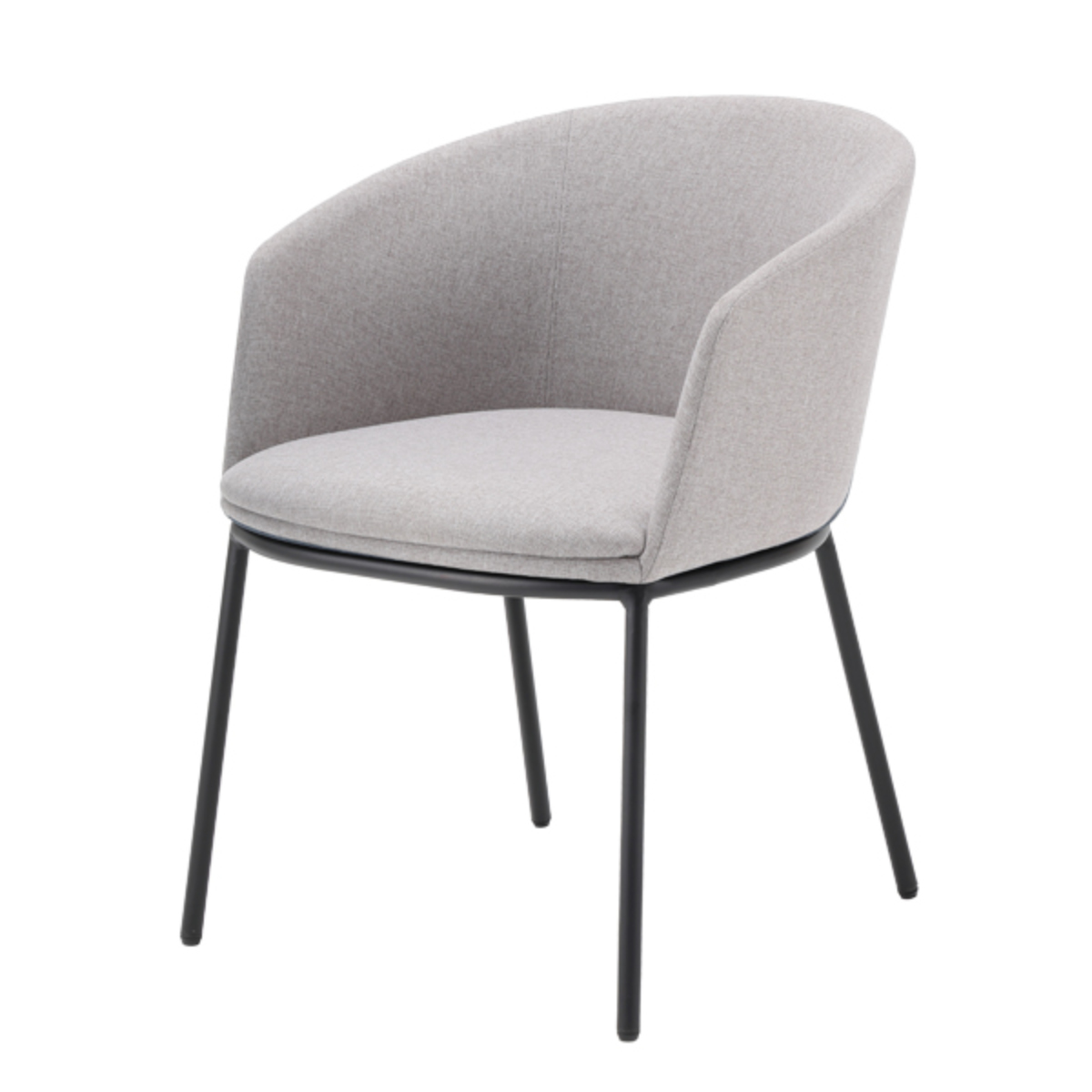 ダイニングチェア 座面高44.5cm NAVE 肘掛け付き ファブリック ( チェア ダイニング イス 食卓椅子 アームレスト 肘付き ウレタン 座り心地 快適 椅子 チェアー いす 食卓 リビング リビングチェア ) 【ライトグレー】 ライトグレー