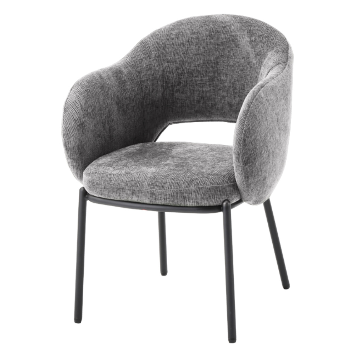 ダイニングチェア 座面高43.5cm BALENA 肘掛け付き ファブリック ( チェア ダイニング イス 食卓椅子 アームレスト 肘付き ウレタン 座り心地 快適 椅子 チェアー いす 食卓 リビング リビングチェア ) 【グレー】 グレー