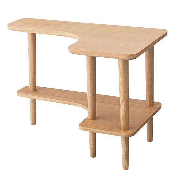 Dショッピング サイドテーブル 幅80cm 2段 ラック 木製 天然木 ソファサイド テーブル 机 つくえ ソファテーブル ベッドサイドテーブル ミニテーブル 収納 ナイトテーブル リビング おしゃれ 簡易テーブル 木製テーブル ナチュラル カテゴリ テーブルの