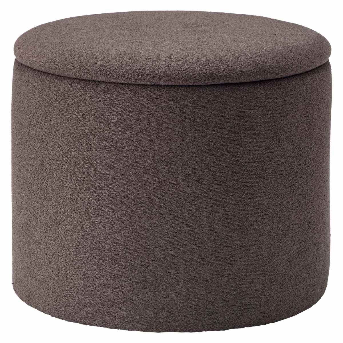 スツール 円型 高さ37cm 収納付 ( 丸 ラウンドスツール 椅子 ファブリック ナチュラル オットマン おもちゃ入れ 小物入れ サイドテーブル リビング 玄関 ) 【チャコールグレー】 チャコールグレー