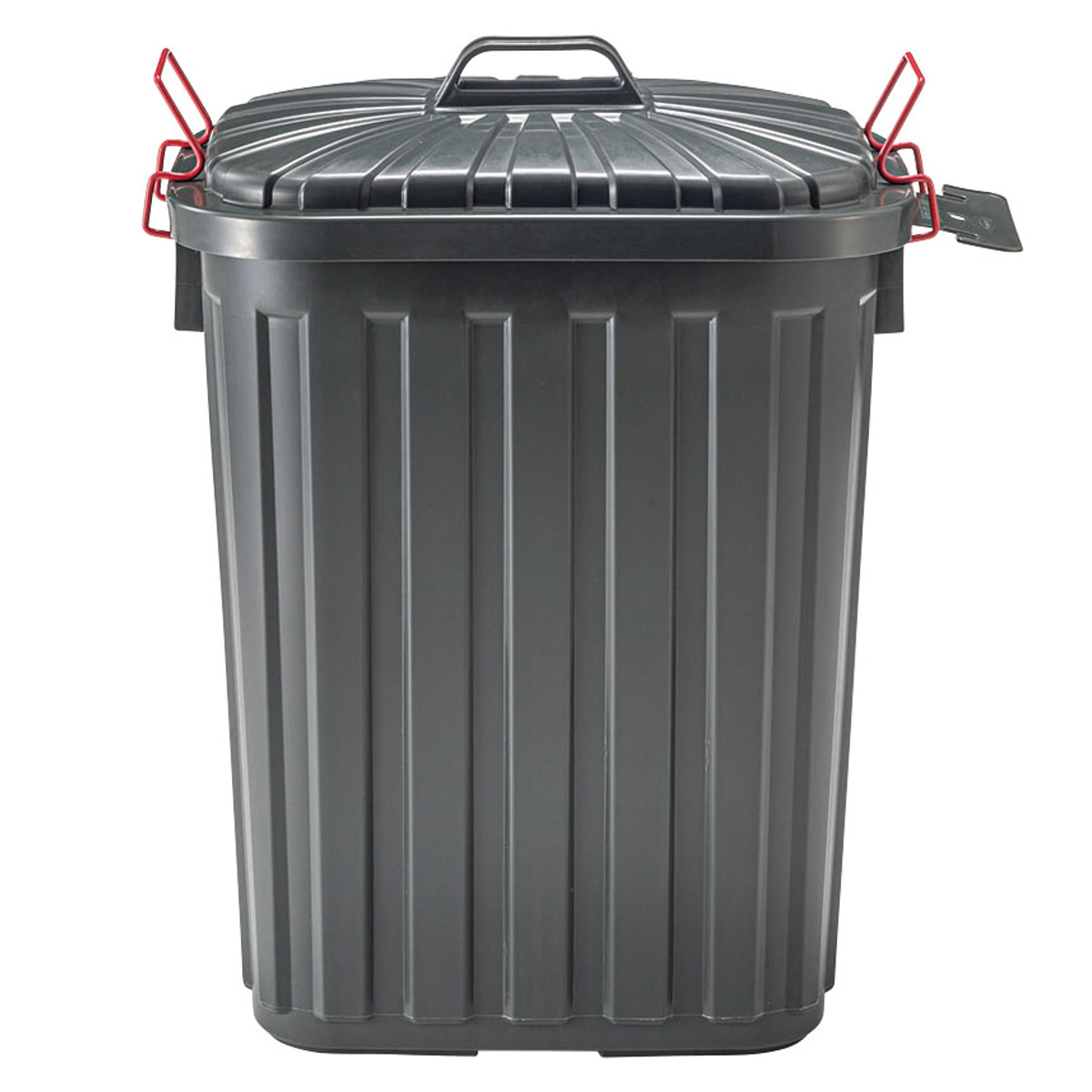 ゴミ箱 タフカン 60L 大容量 屋外 日本製 耐衝撃 フタ付き 軽い ( ごみ箱 60リットル ふた付き ペール 大きい かわいい おしゃれ 角型 プラスチック 強度 強い 軽量 ロックバー付き カラス対策 ) 【チャコールグレー】 チャコールグレー