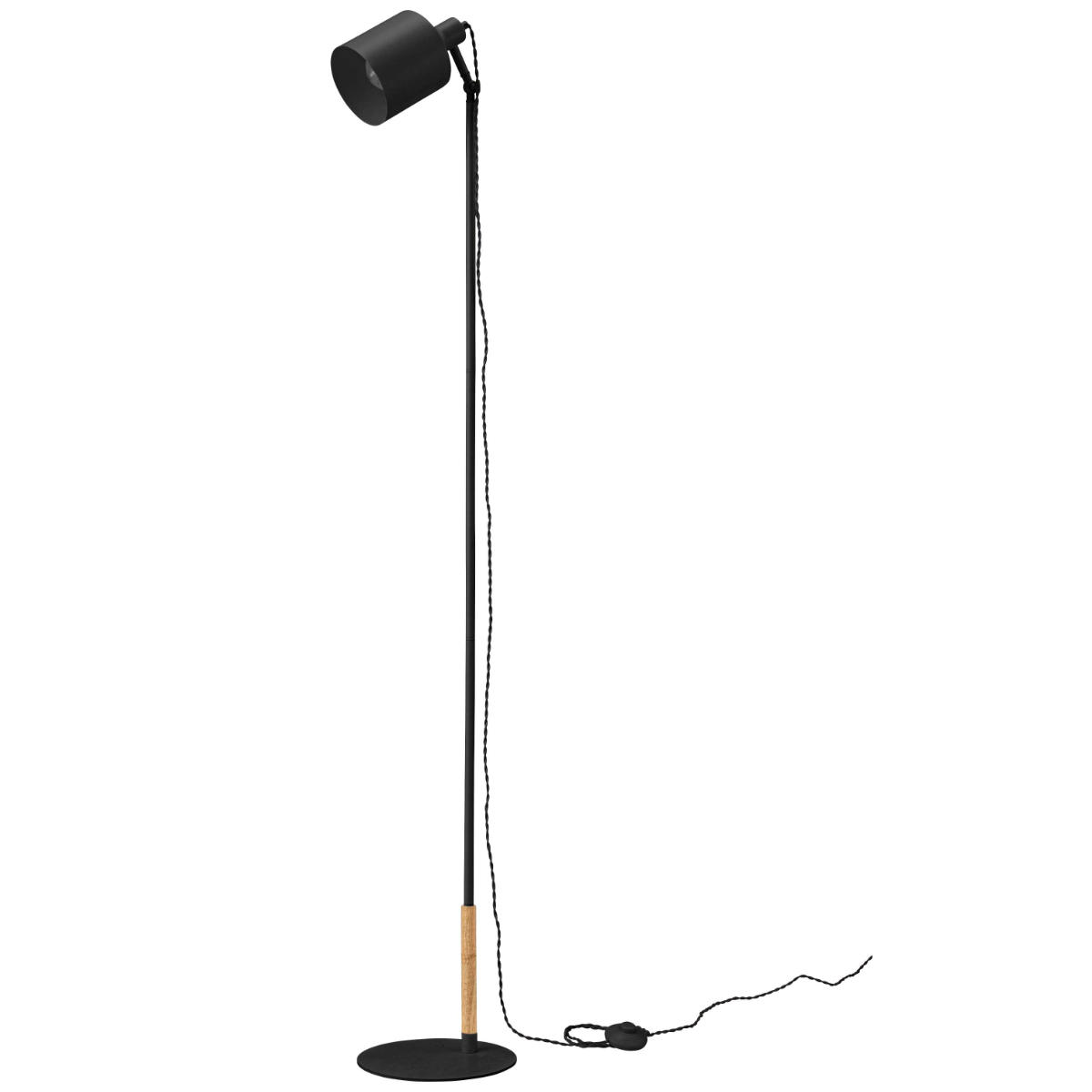 スタンドライト LED対応 MIZAR 電球付き フロアライト ( 角度調節 LED フロア スタンド 大型 ライト フロアランプ 照明 スチール 異素材 レトロ調 北欧 モダン ヴィンテージ調 おしゃれ ) 【ブラック】 ブラック