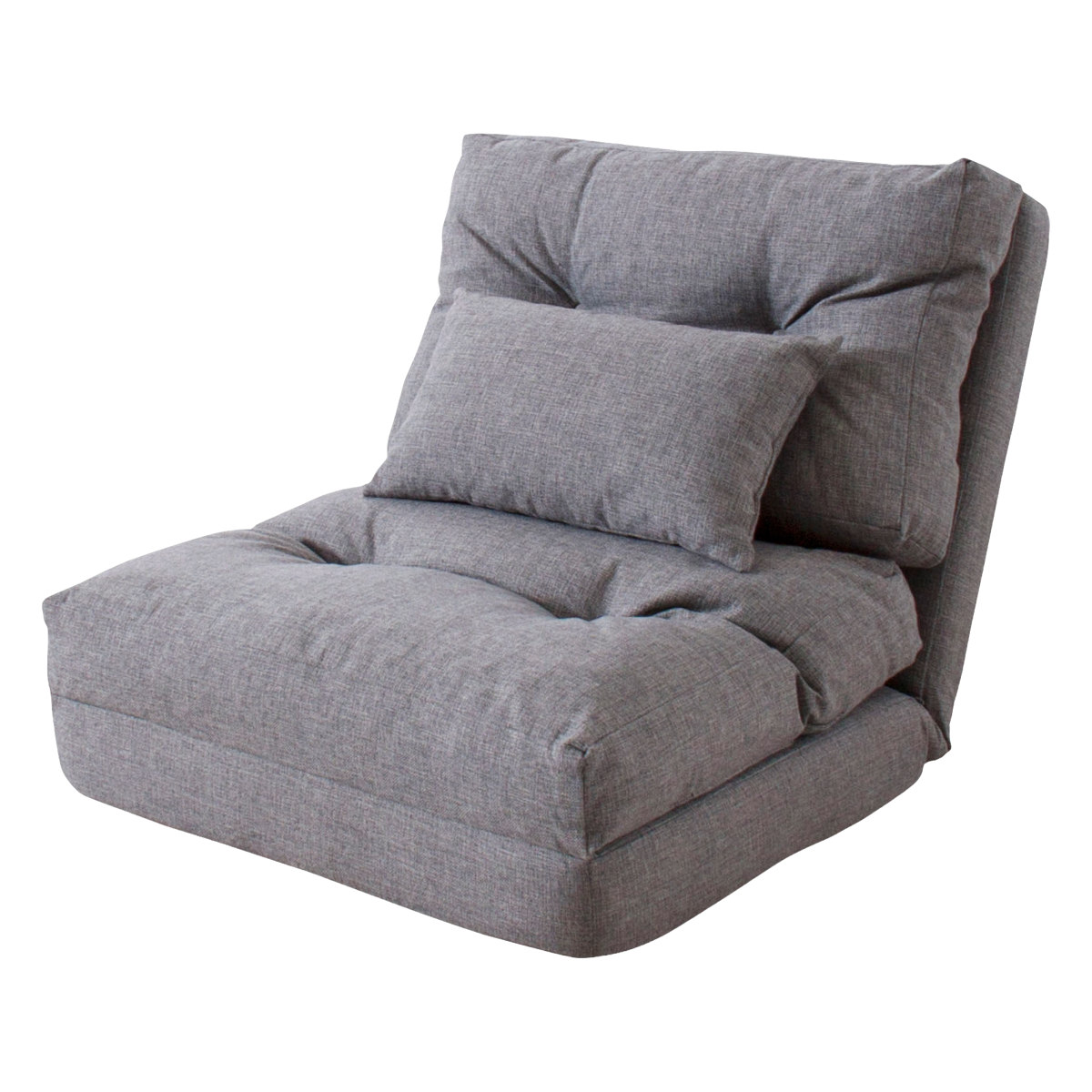 フロアソファ 1人掛け ソファベット 3way ( ソファ シングル ソファーベッド フロアソファ リクライニング 1人用 フロアーソファー フロアソファー ローソファー 簡易ベッド ベッド ) 【グレー】 グレー