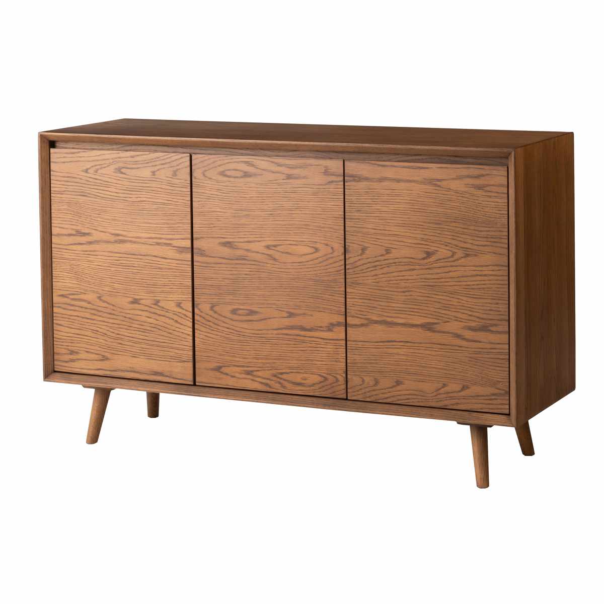 form キャビネット 幅120cm メティ 可動棚 天然木 ( 棚 ラック 扉収納 北欧風 収納 お掃除ロボット対応 フォーム リビングボード 食器棚 本棚 ブラウン ナチュラル オーク ) 【ブラウン】 ブラウン