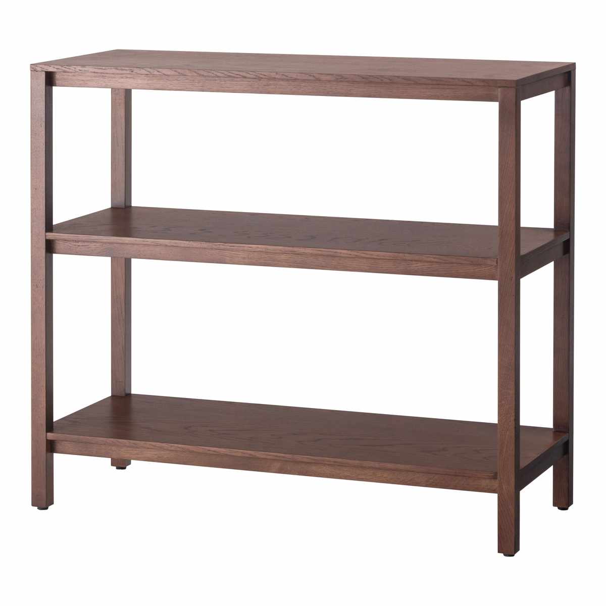 form オープンシェルフ 幅90cm キャラウェイ 天然木 完成品 ( シェルフ 棚 ラック 飾り棚 北欧風 収納 2段 フォーム リビングボード 本棚 ブラウン ナチュラル オーク 間仕切り ) 【ブラウン】 ブラウン