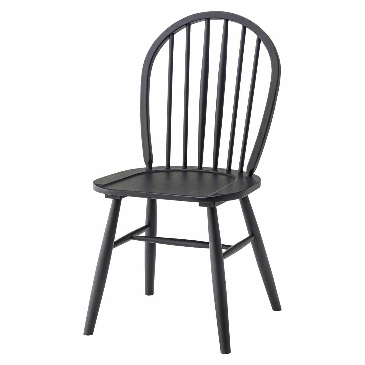 ダイニングチェア 座面高43.5cm ウィンザーチェア タイム form ( チェア ダイニング イス 椅子 食卓椅子 完成品 木製 天然木 チェアー いす 食卓 リビング ダイニングチェアー リビングチェア 木製椅子 ) 【ブラック】 ブラック