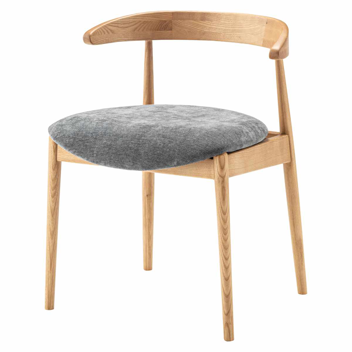 ダイニングチェア 座面高45.5cm マーシュ form ( チェア ダイニング イス 椅子 食卓椅子 完成品 木製 天然木 浮かせる お掃除ロボット 対応 ルンバブル チェアー いす 食卓 リビング ダイニングチェアー リビングチェア 木製椅子 ) 【ダークグレー×ナチュラル】 ダークグレー×ナチュラル